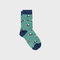 CHA36 - Chaussettes en coton peigné animaux - Panda blanc - Homme
