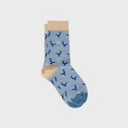 CHA38 - Chaussettes en coton peigné animaux - Baleine - Homme
