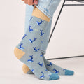 CHA38 - Chaussettes en coton peigné animaux - Baleine - Homme