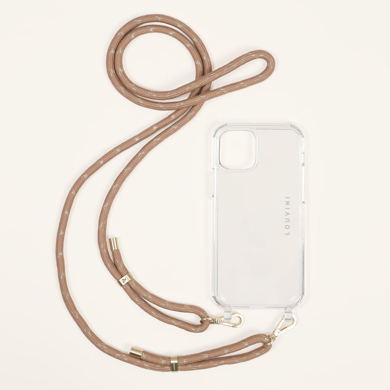 Tessa - Cannelle & Doré - Cordon 2 coloris pour téléphone