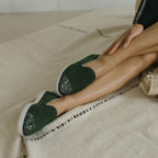 Chaussons Kaki Paillettes - Femme