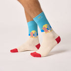 CHL45 - Chaussettes en coton peigné A motifs - Transat - Homme
