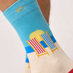 CHL45 - Chaussettes en coton peigné A motifs - Transat - Homme