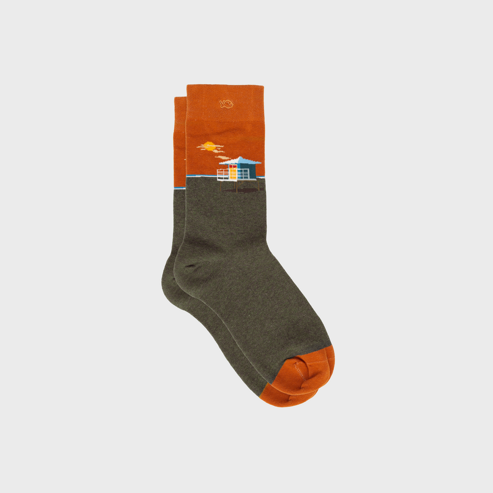 CHL47 - Chaussettes en coton peigné A motifs - San diego - Homme