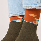 CHL47 - Chaussettes en coton peigné A motifs - San diego - Homme
