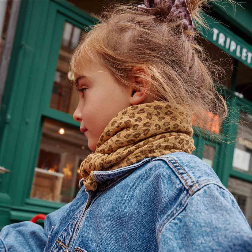 Petit Foulard Bianca - Mini Leopard Coffee