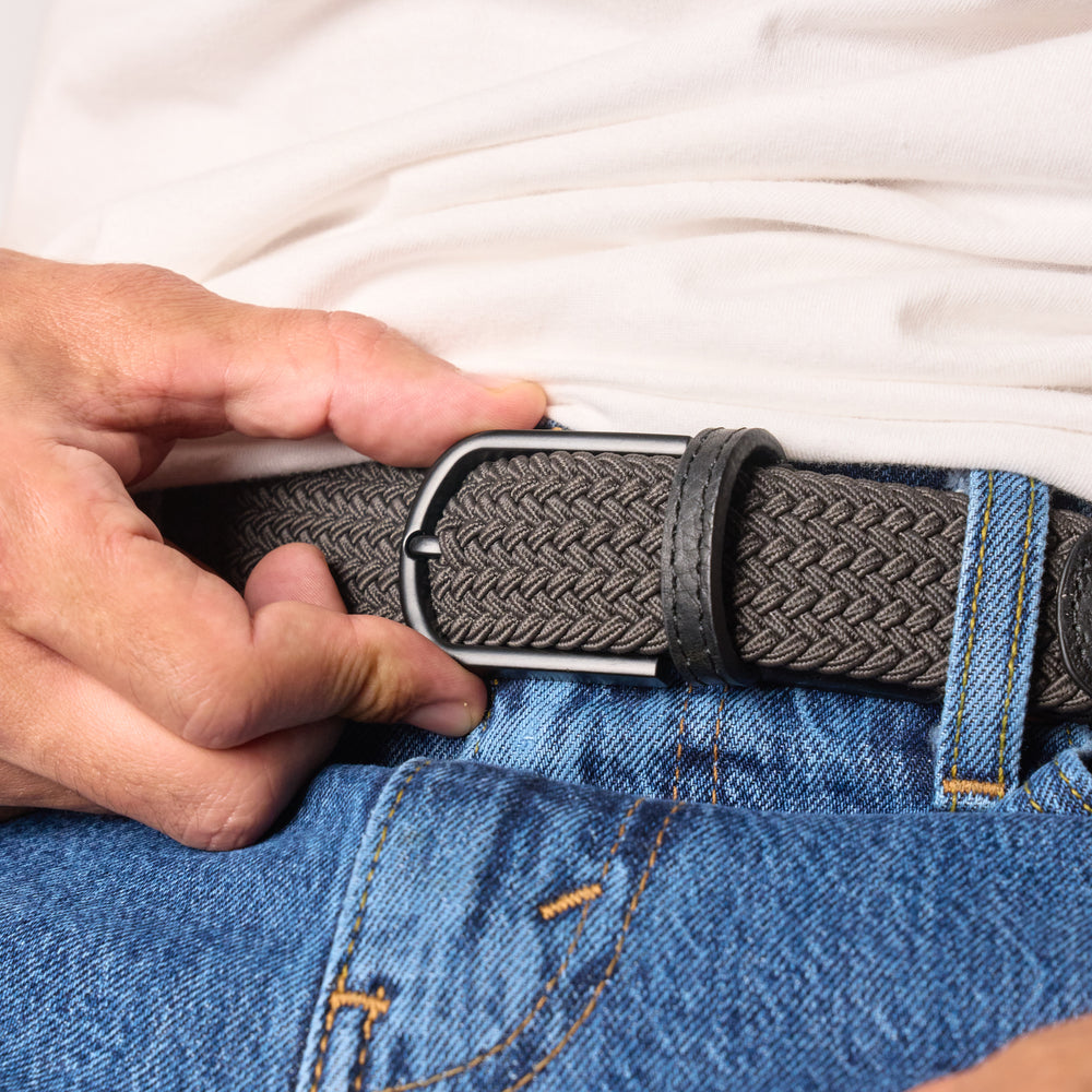Gris anthracite - Ceinture Tressée