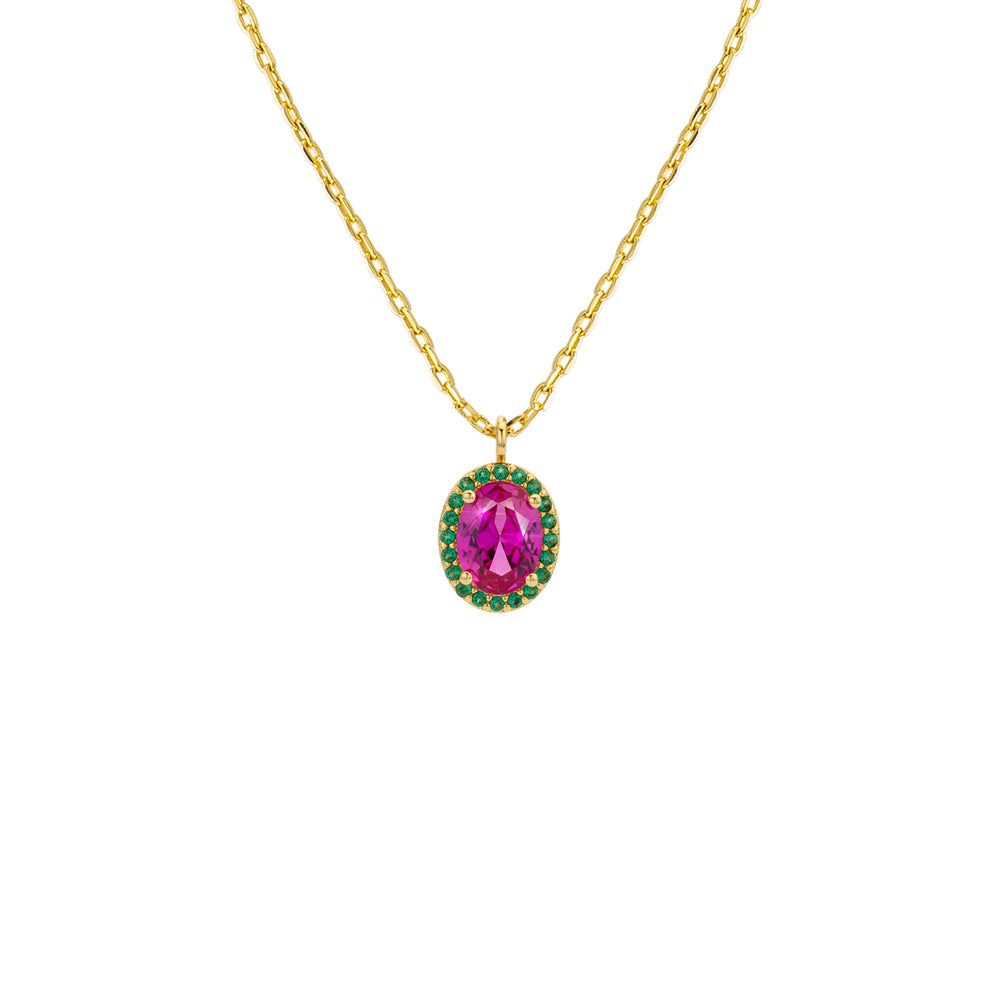 Fuchsia Dynasty Or - Collier