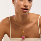 Fuchsia Dynasty Or - Collier