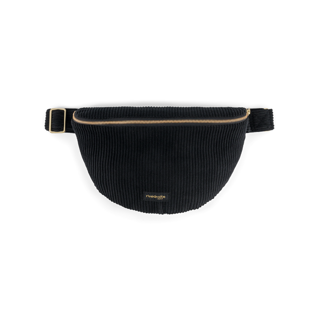 Custine XL - Velours Noir - Banane en coton