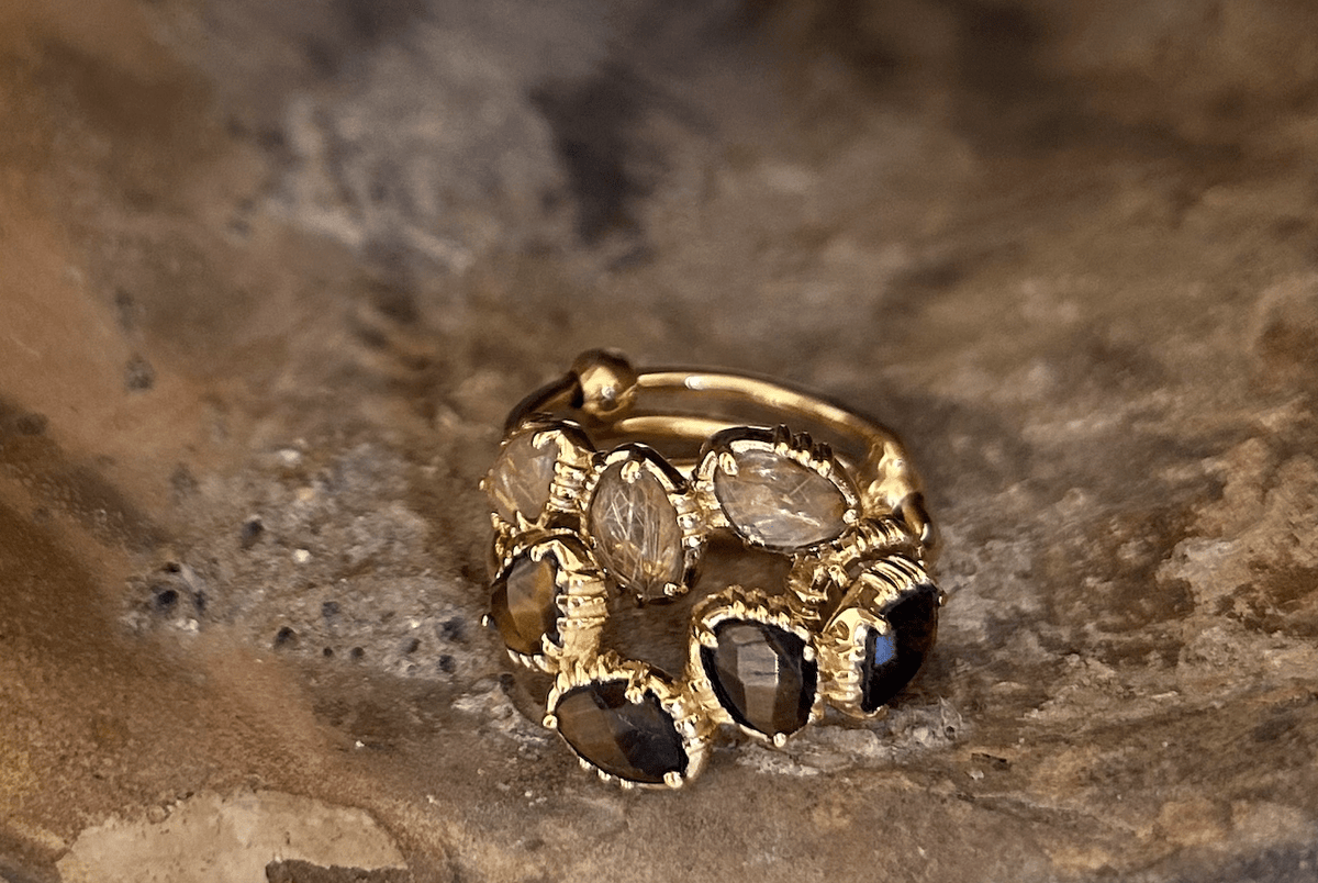 N°819 - Bague 4 minis pierres serties