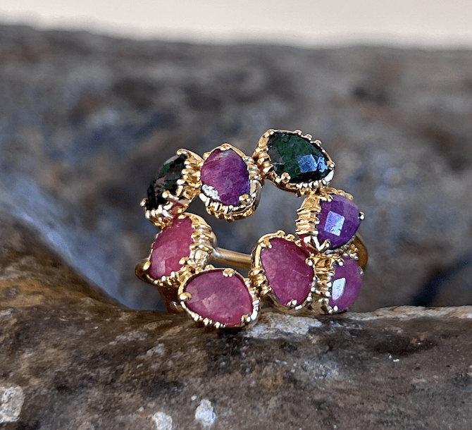 N°819 - Bague 4 minis pierres serties