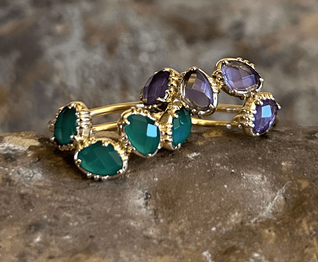 N°819 - Bague 4 minis pierres serties