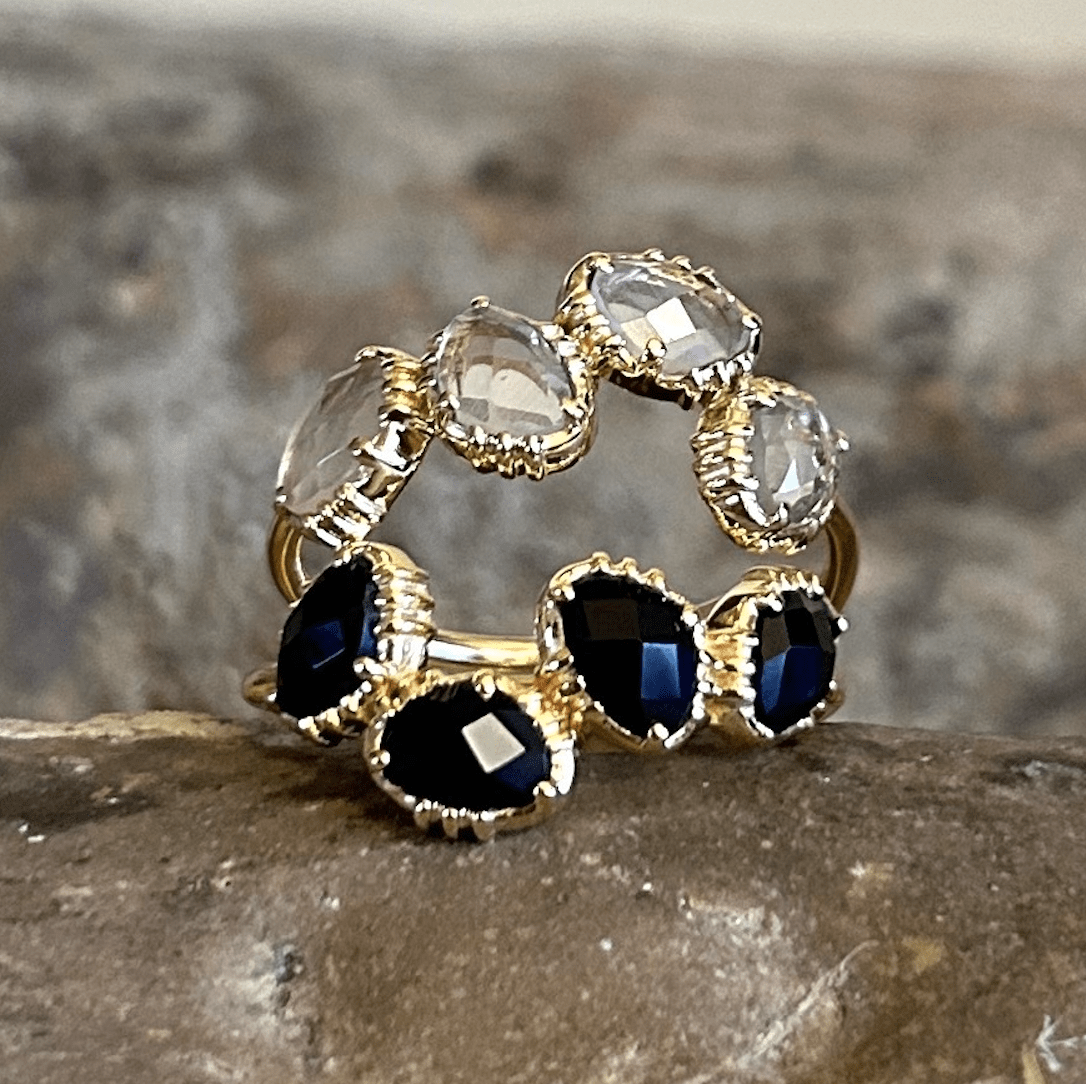 N°819 - Bague 4 minis pierres serties