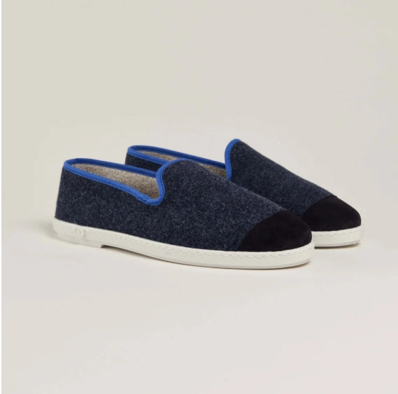 Chausson en laine, marine océan - Homme