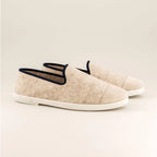 Chausson en laine, beige marine - Homme