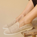 Chaussons Bruson, laine beige nude - Femme