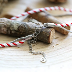 Bracelet Mixte Blanc et Rouge  - Valentin