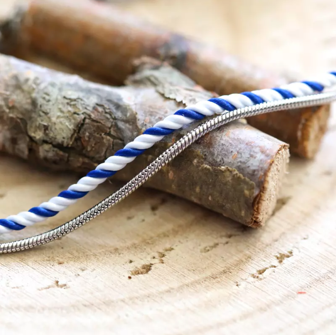 Bracelet Mixte Blanc et Bleu  - Valentin
