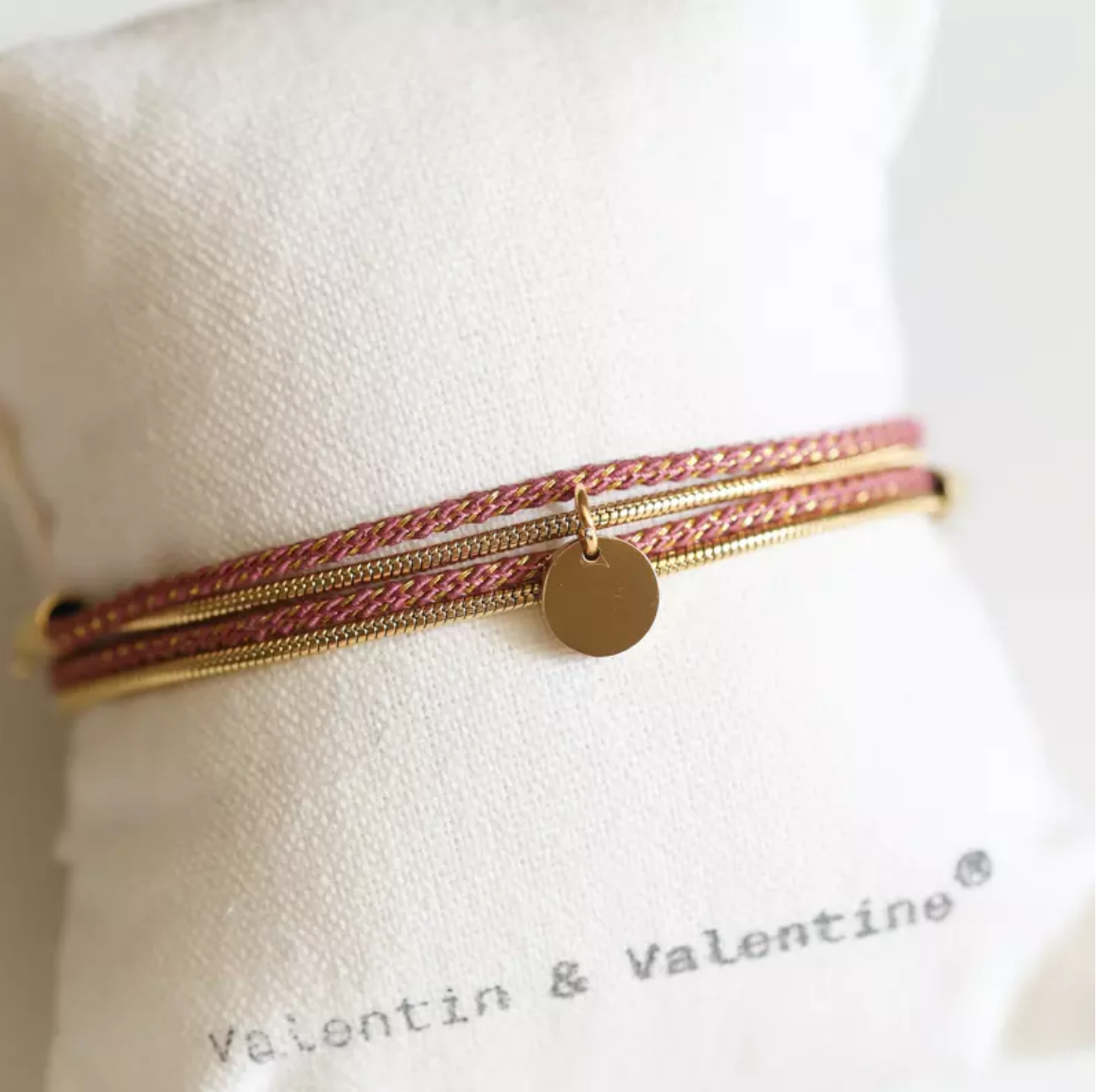Bracelet pailleté Vieux Rose - Valentine