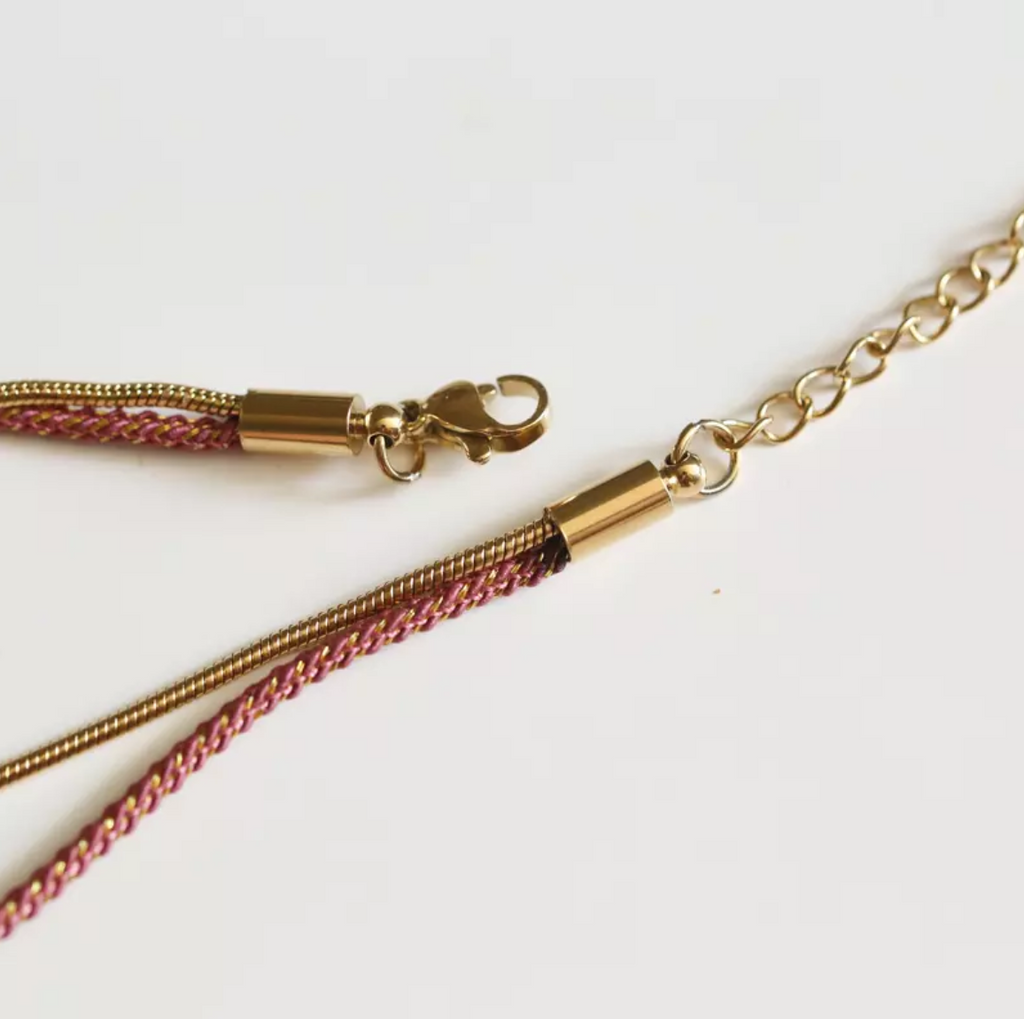 Bracelet pailleté Vieux Rose - Valentine