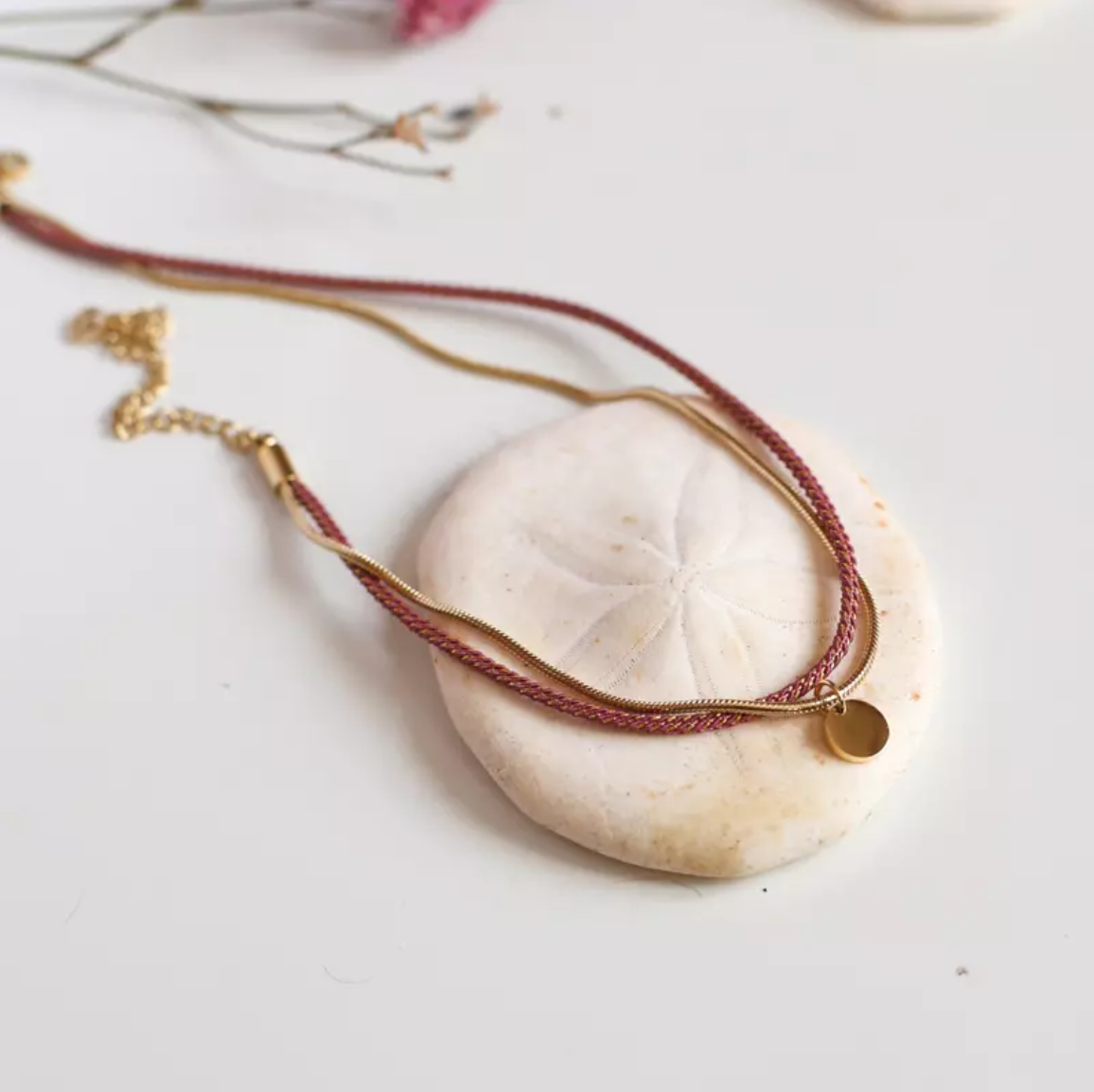 Bracelet pailleté Vieux Rose - Valentine