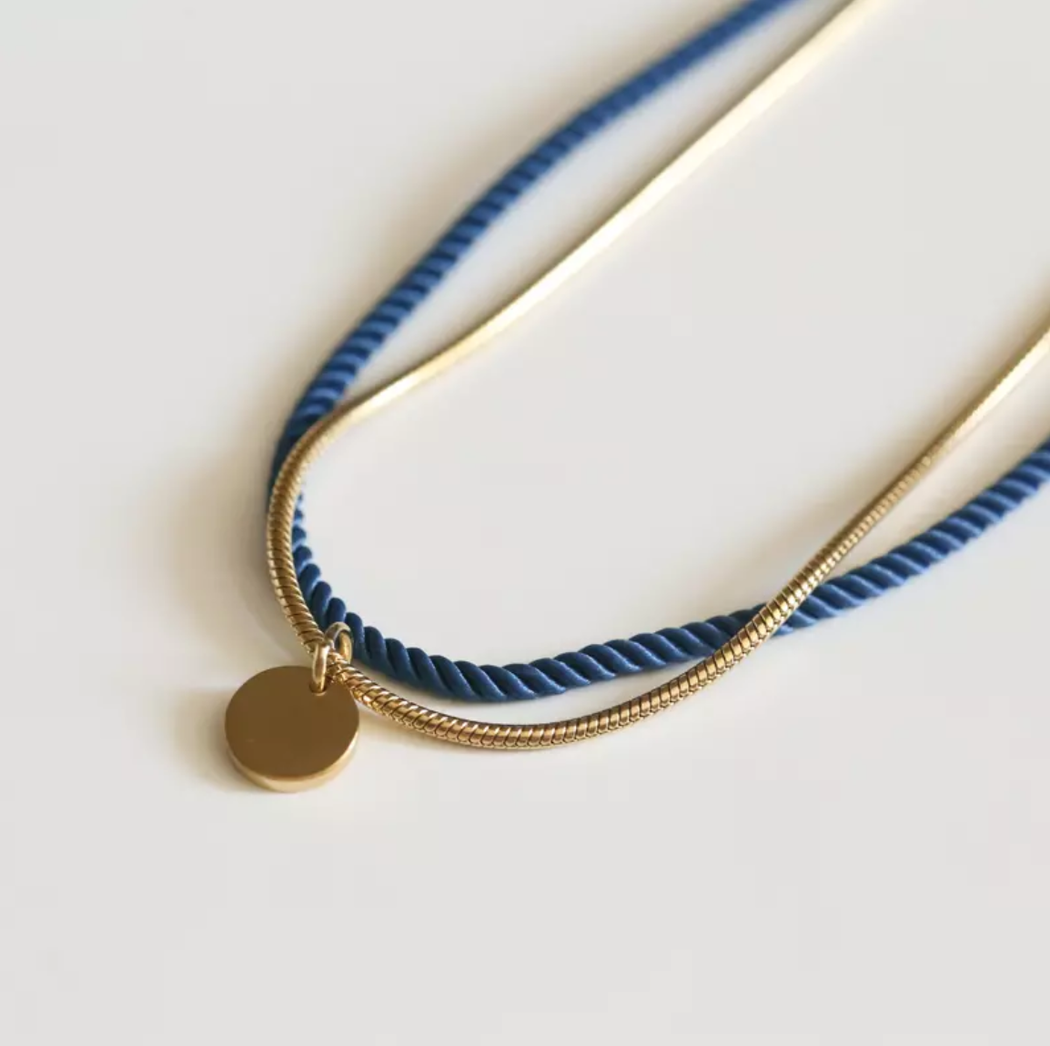 Bracelet Collier Bleu Canard  - Valentine