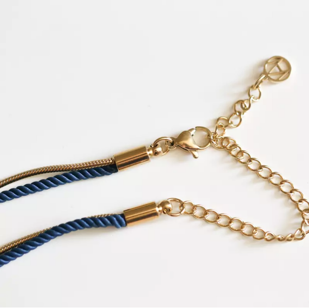 Bracelet Collier Bleu Canard  - Valentine