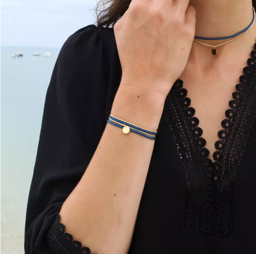 Bracelet Collier Bleu Canard  - Valentine