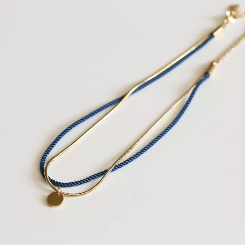 Bracelet Collier Bleu Canard  - Valentine