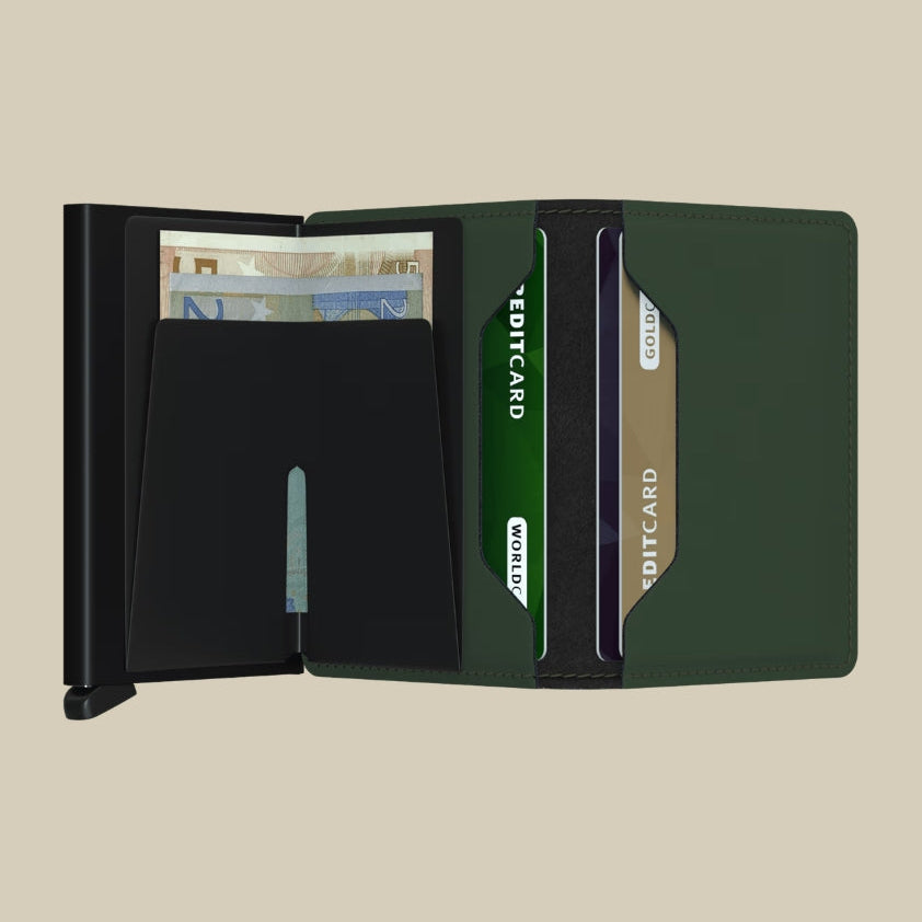 SM - Green Black Slimwallet Matte Green Black