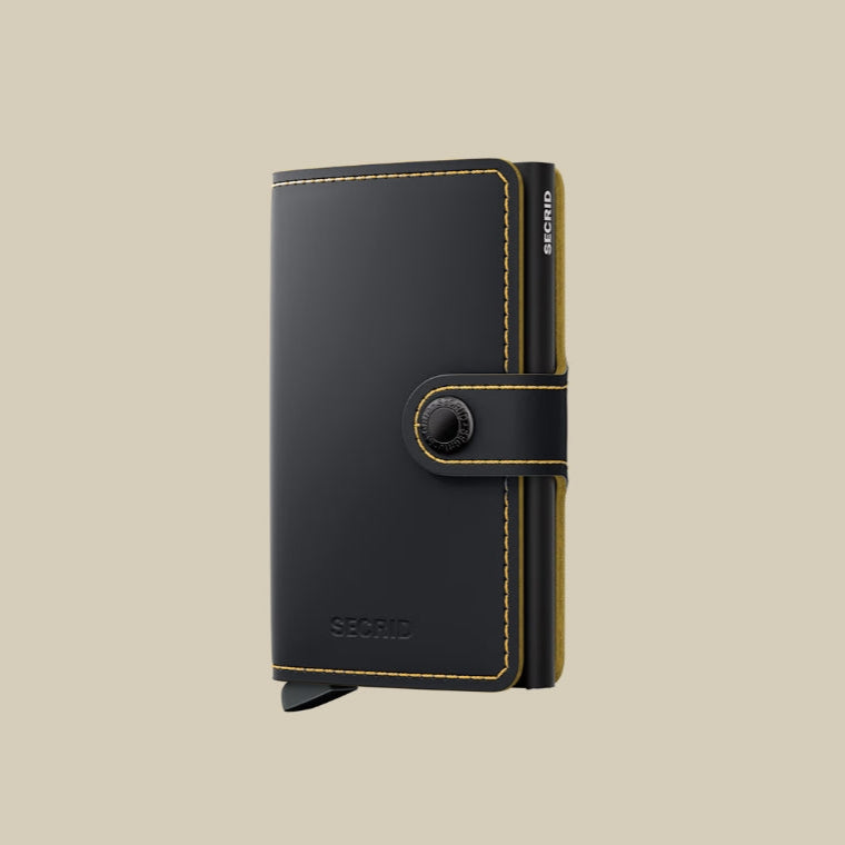MM - Black & Ochre Miniwallet Matte Black & Ochre