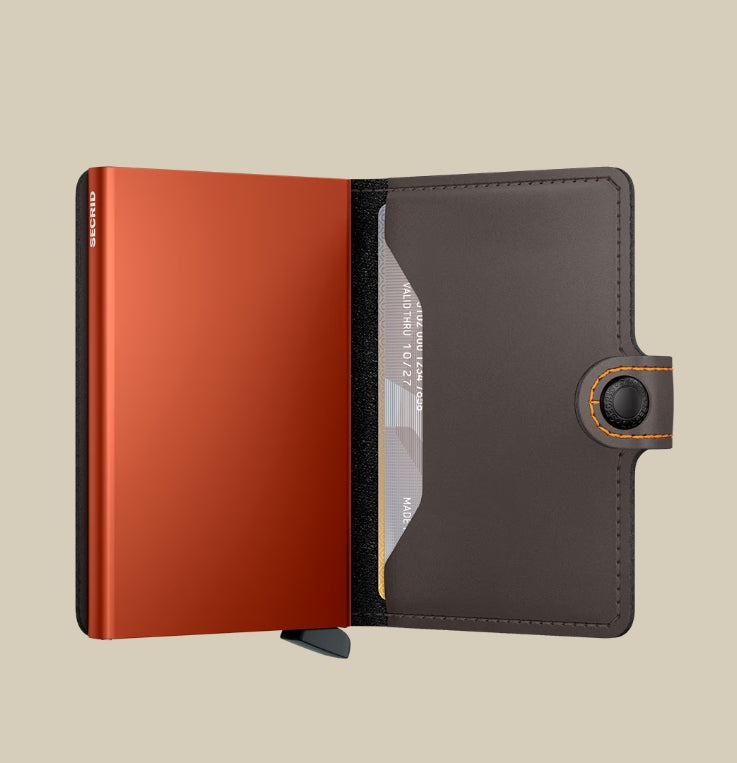 MM - Truffle & Orange Miniwallet Matte Truffle & Orange