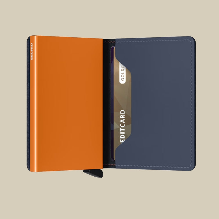 MM - Miniwallet Matte Nightblue & Orange