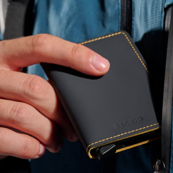 SM Black & Ochre Slimwallet Matte Black & Ochre