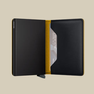 SM Black & Ochre Slimwallet Matte Black & Ochre