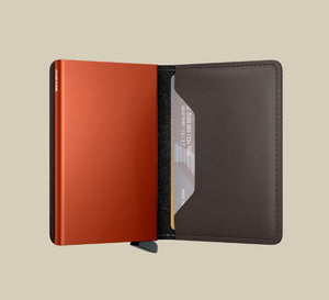 SM Truffle & Orange Slimwallet Matte Truffle & Orange