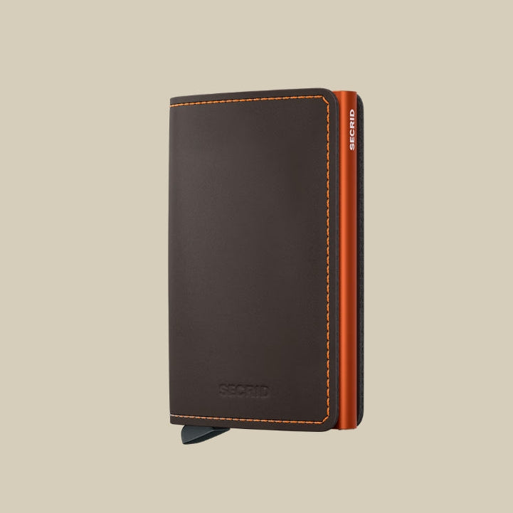 SM Truffle & Orange Slimwallet Matte Truffle & Orange