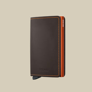 SM Truffle & Orange Slimwallet Matte Truffle & Orange