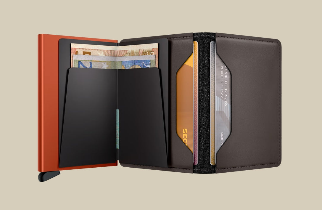 SM Truffle & Orange Slimwallet Matte Truffle & Orange