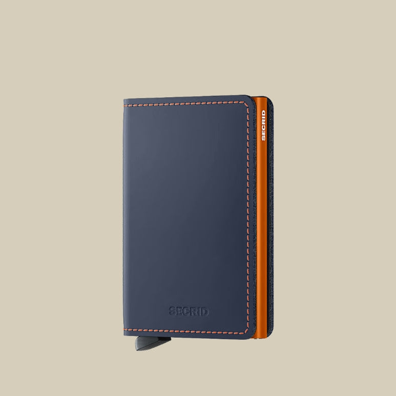 SM Nightblue & Orange Slimwallet Matte Nightblue & Orange