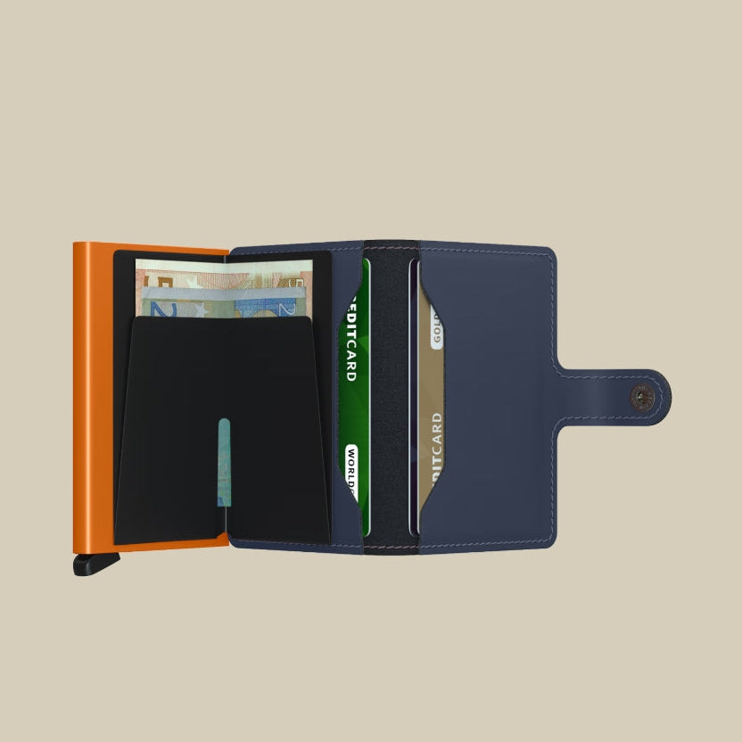 MM - Miniwallet Matte Nightblue & Orange