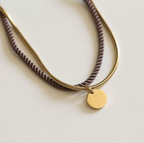 Valentine - Doré avec corde Marron glacé