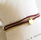 Valentine - Doré avec corde Bordeaux
