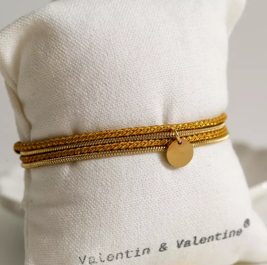 Valentine - Pailleté avec corde Miel