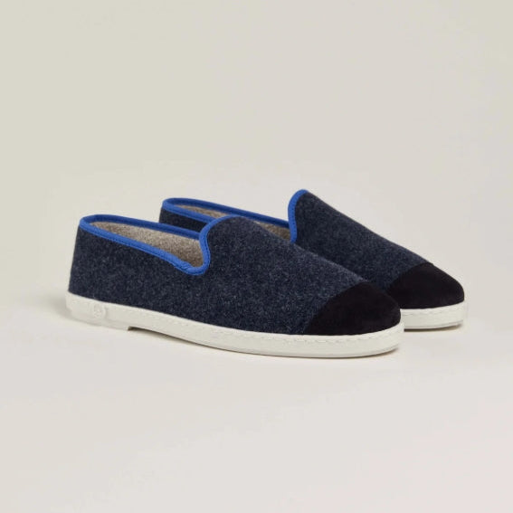Chausson en laine, marine océan - Homme