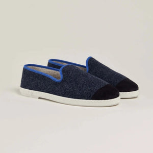 Chausson en laine, marine océan - Homme