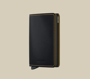 SM Black & Ochre Slimwallet Matte Black & Ochre