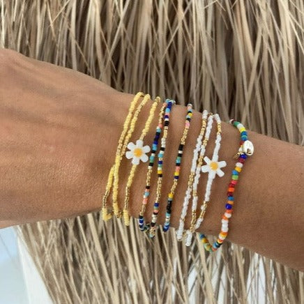 Bracelet Zebra Paquerette - Blanc