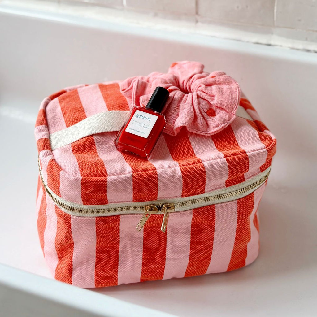 Trousse de Toilette - Vanity Oona - Rayures Tomato Candy